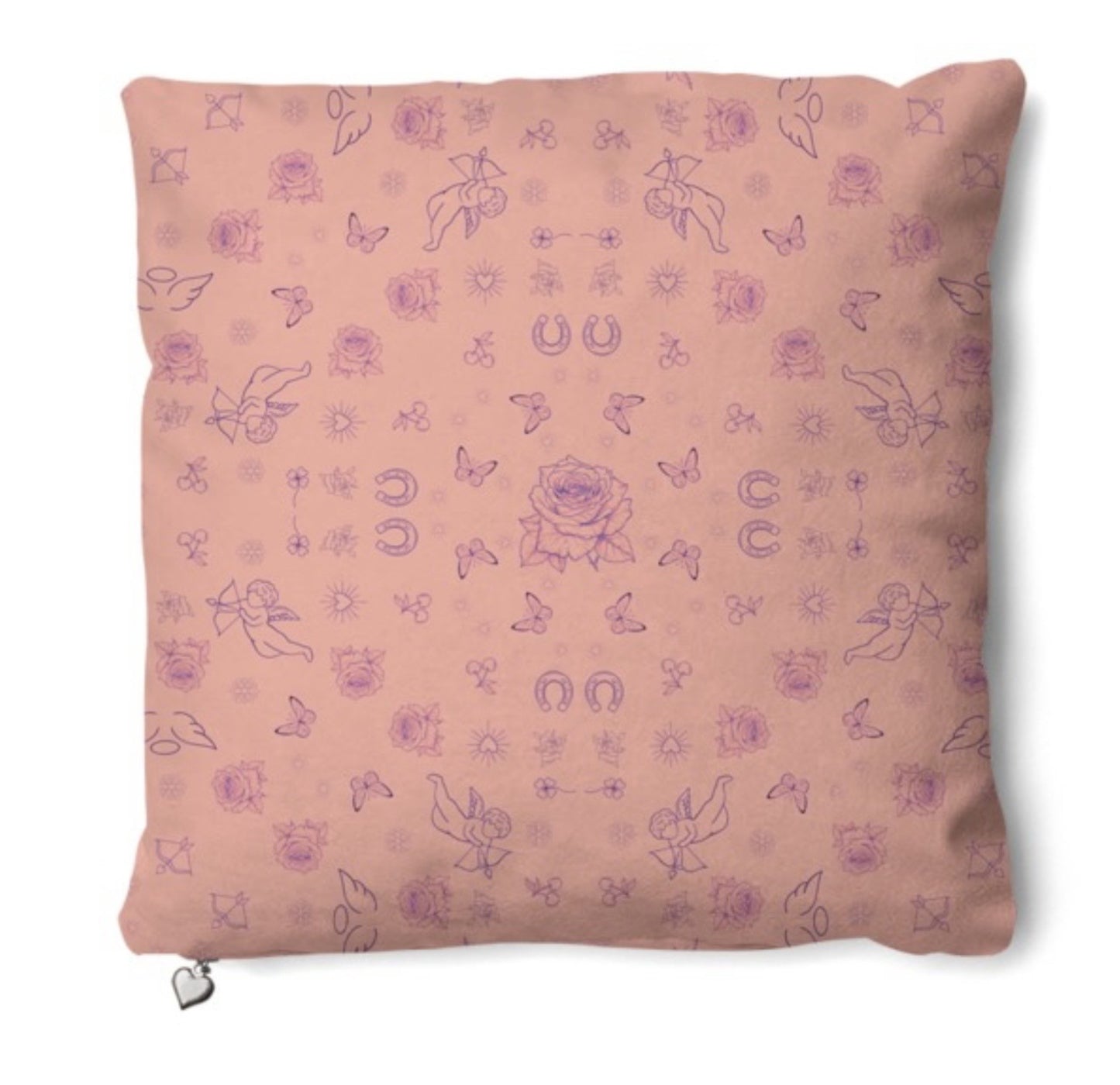 Throw Cushion - 'Peach Tattoo'