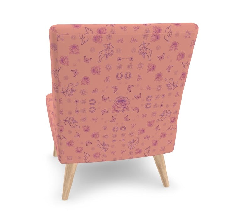 Occasional Chair - ' Peach Tattoo'