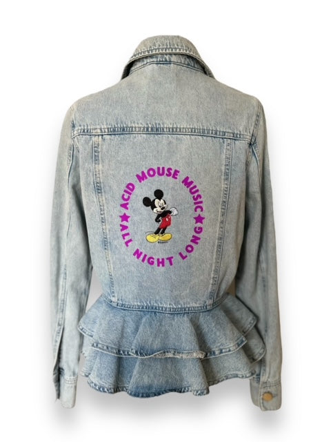 'Acid Mouse Music - All Night Long' Blue Denim jacket