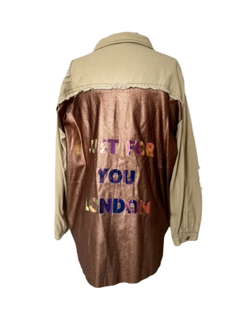 'Just For You London' beige and bronze jacket/shacket