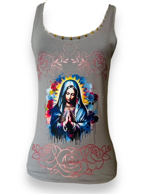 Our Lady vest top with stud detail