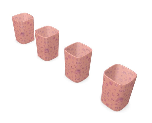 Vodka Glasses - 'Peach Tattoo'