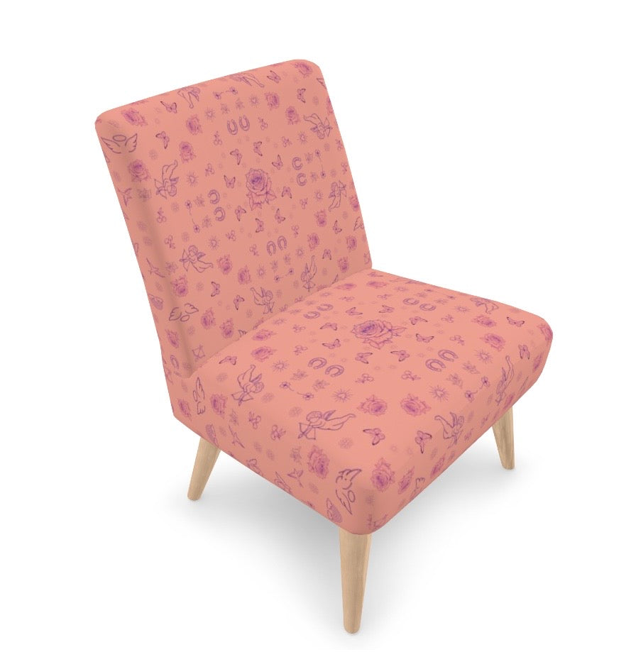 Occasional Chair - ' Peach Tattoo'