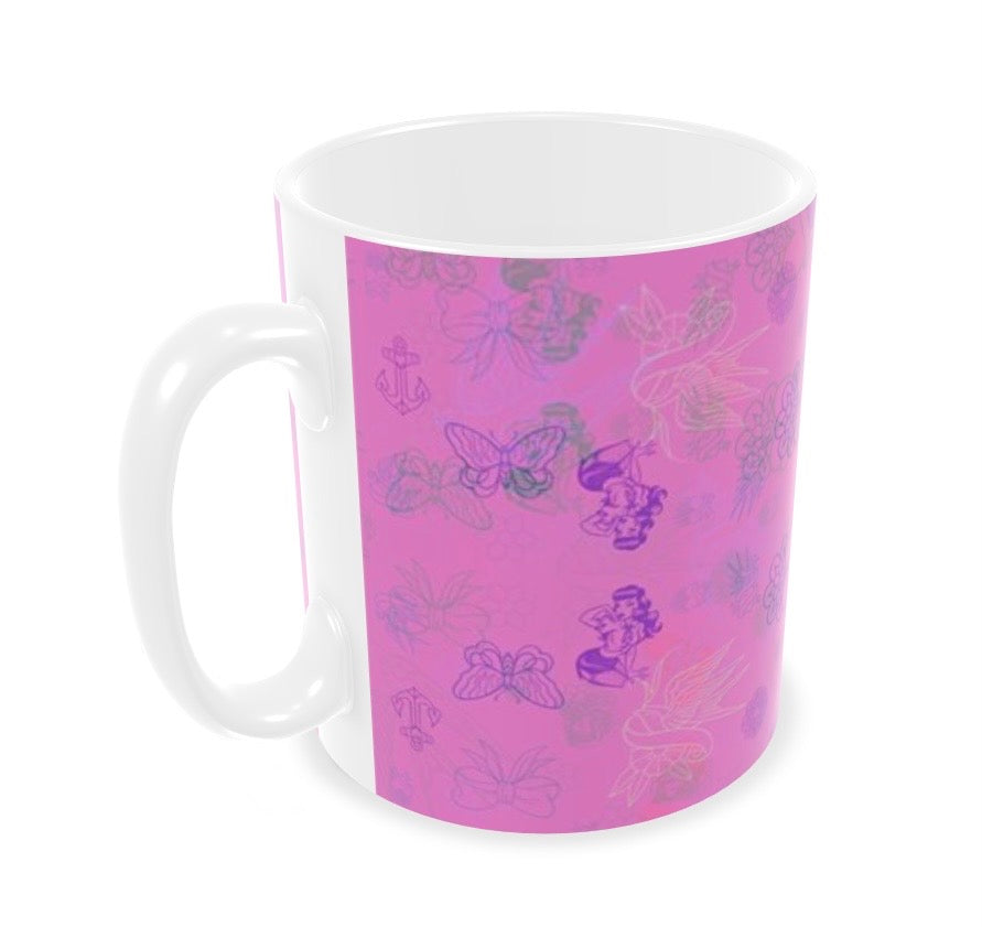 Builders Mug - 'Pinky Pin-Up'