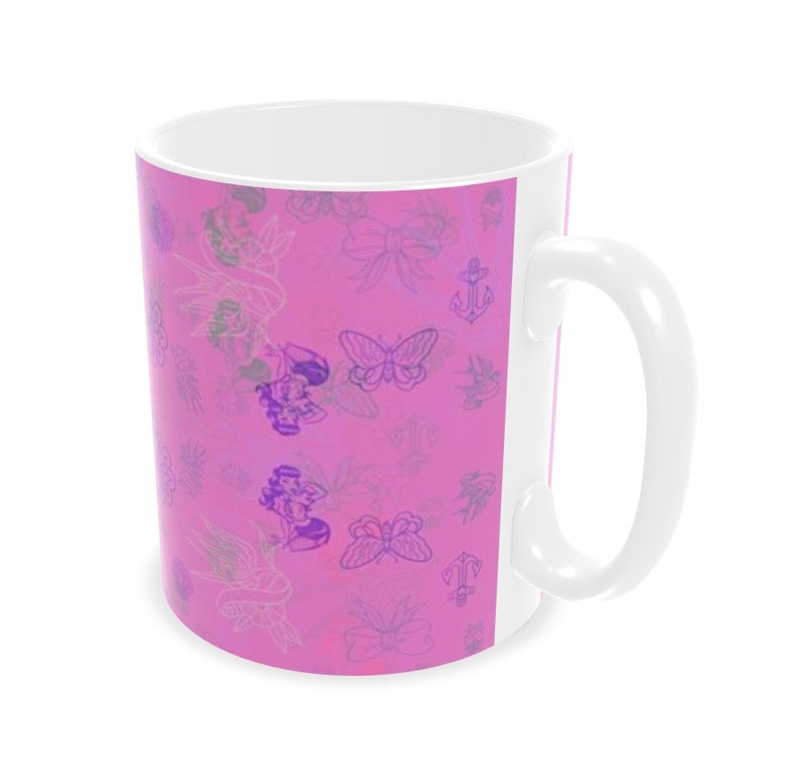 Builders Mug - 'Pinky Pin-Up'