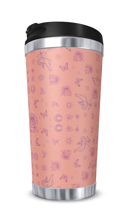 Travel Mug - 'Peach Tattoo'